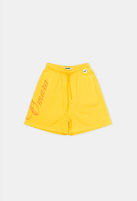 Yellow Mesh Basketball Shorts