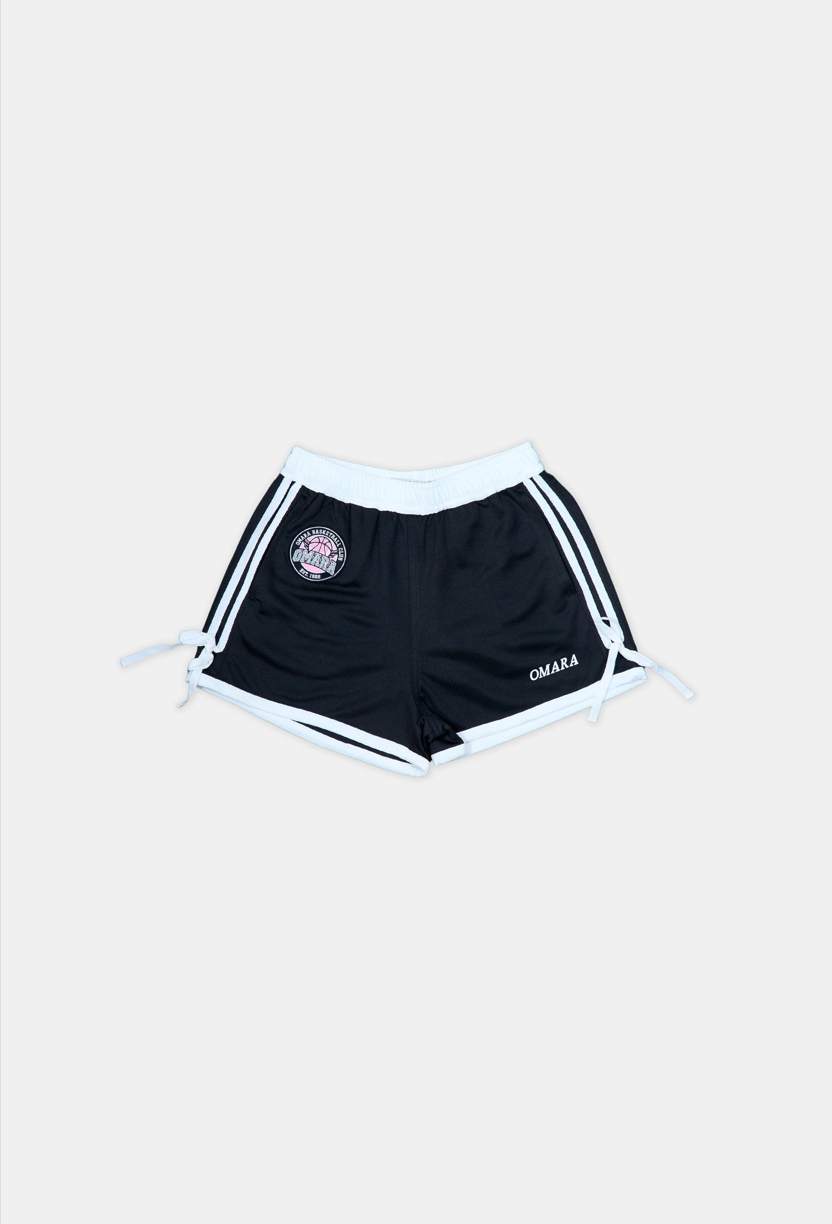 Black Logo Mesh Shorts