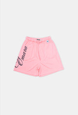 Pink Mesh Basketball Shorts