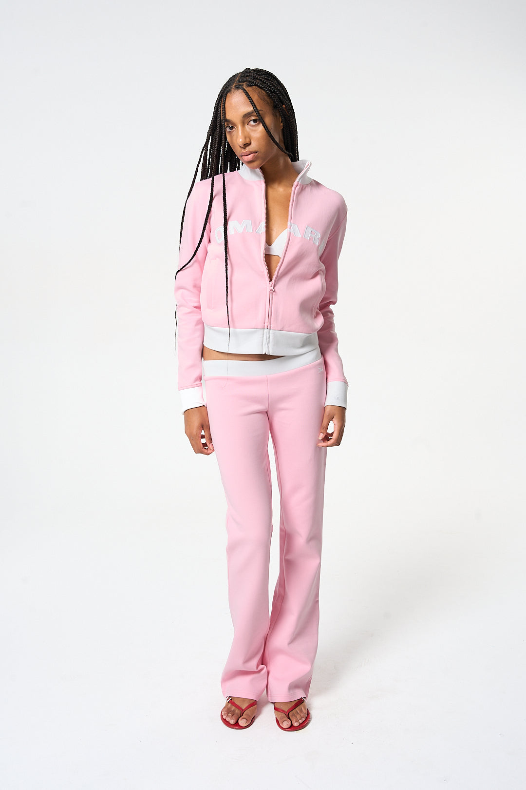 00s Baby Pink Cropped Hoodie