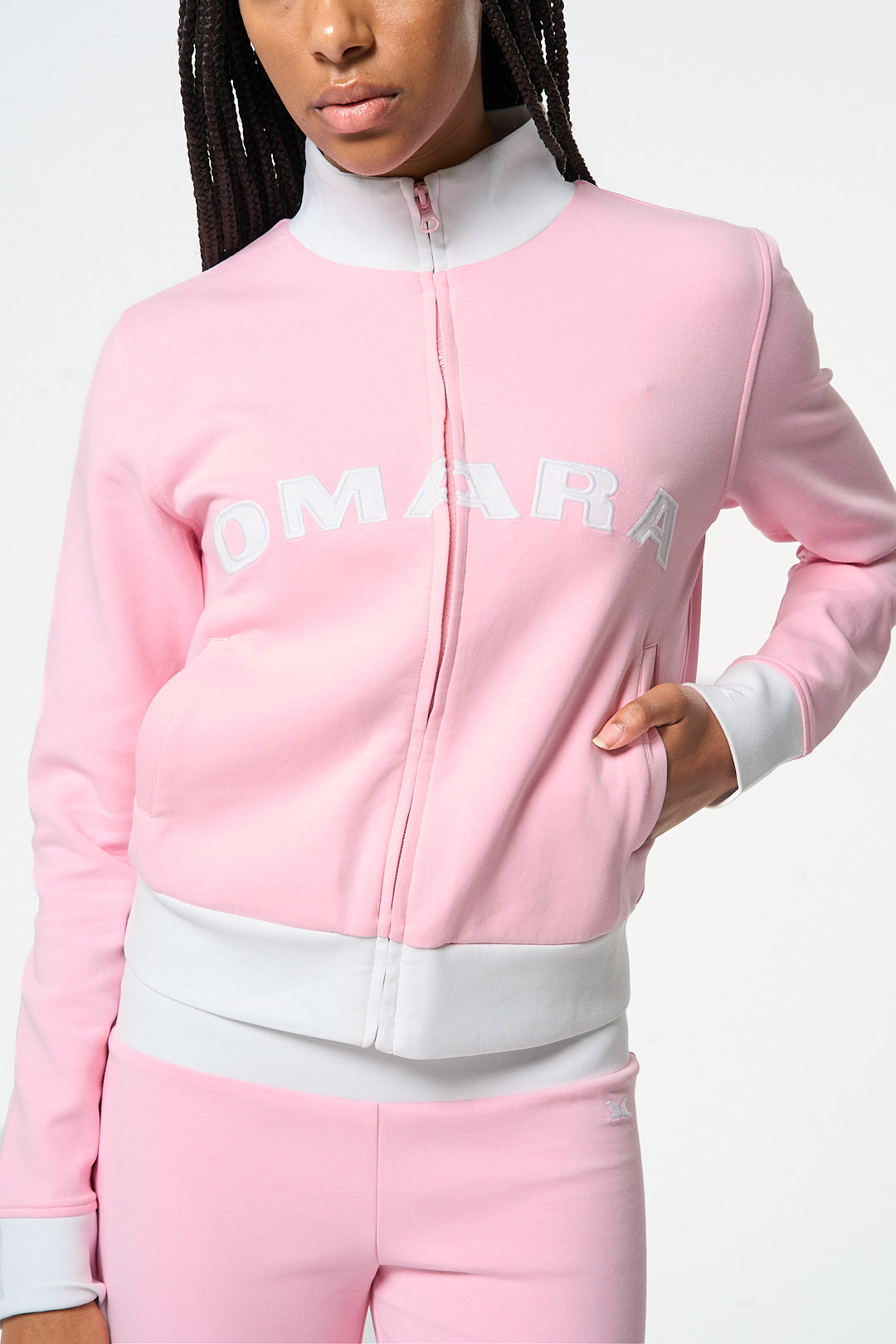 00s Baby Pink Cropped Hoodie