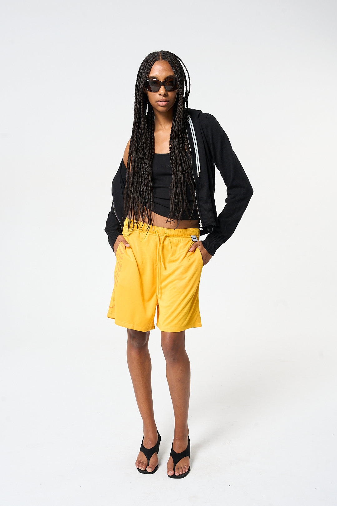 Yellow Mesh Basketball Shorts