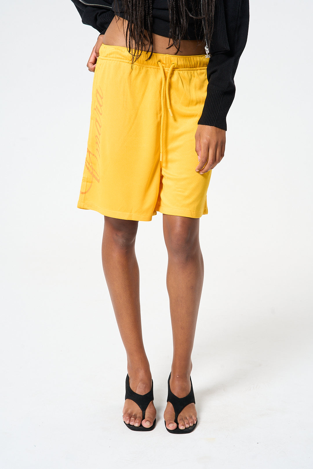 Yellow Mesh Basketball Shorts