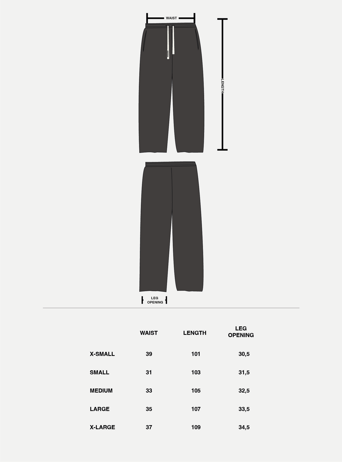 Size & fit guide: The Core 2.0 Grey Zipper Hoodie