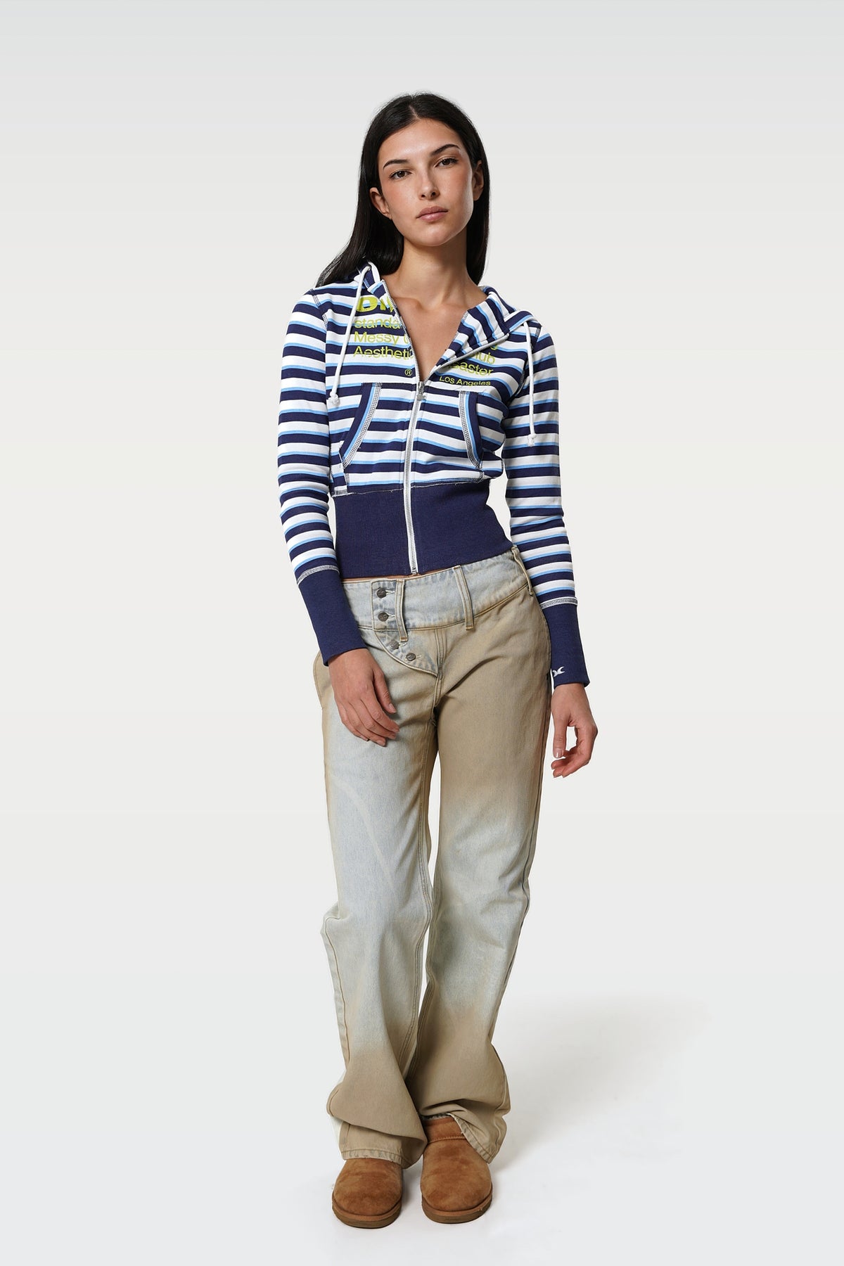 Essential Blue Striped Hoodie