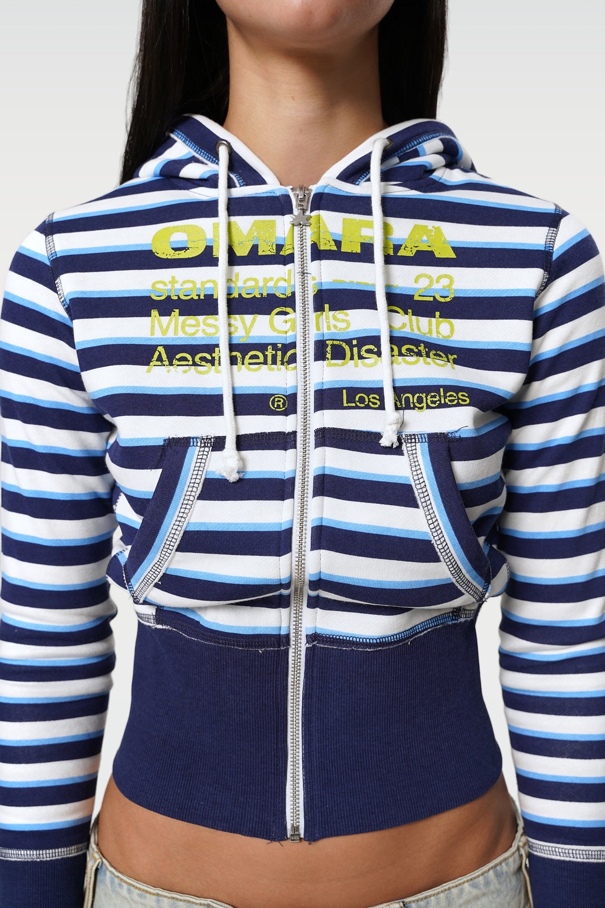 Essential Blue Striped Hoodie