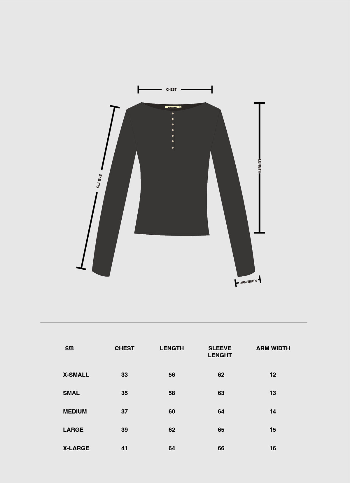 Size & fit guide: Mini Print Longsleeve Top