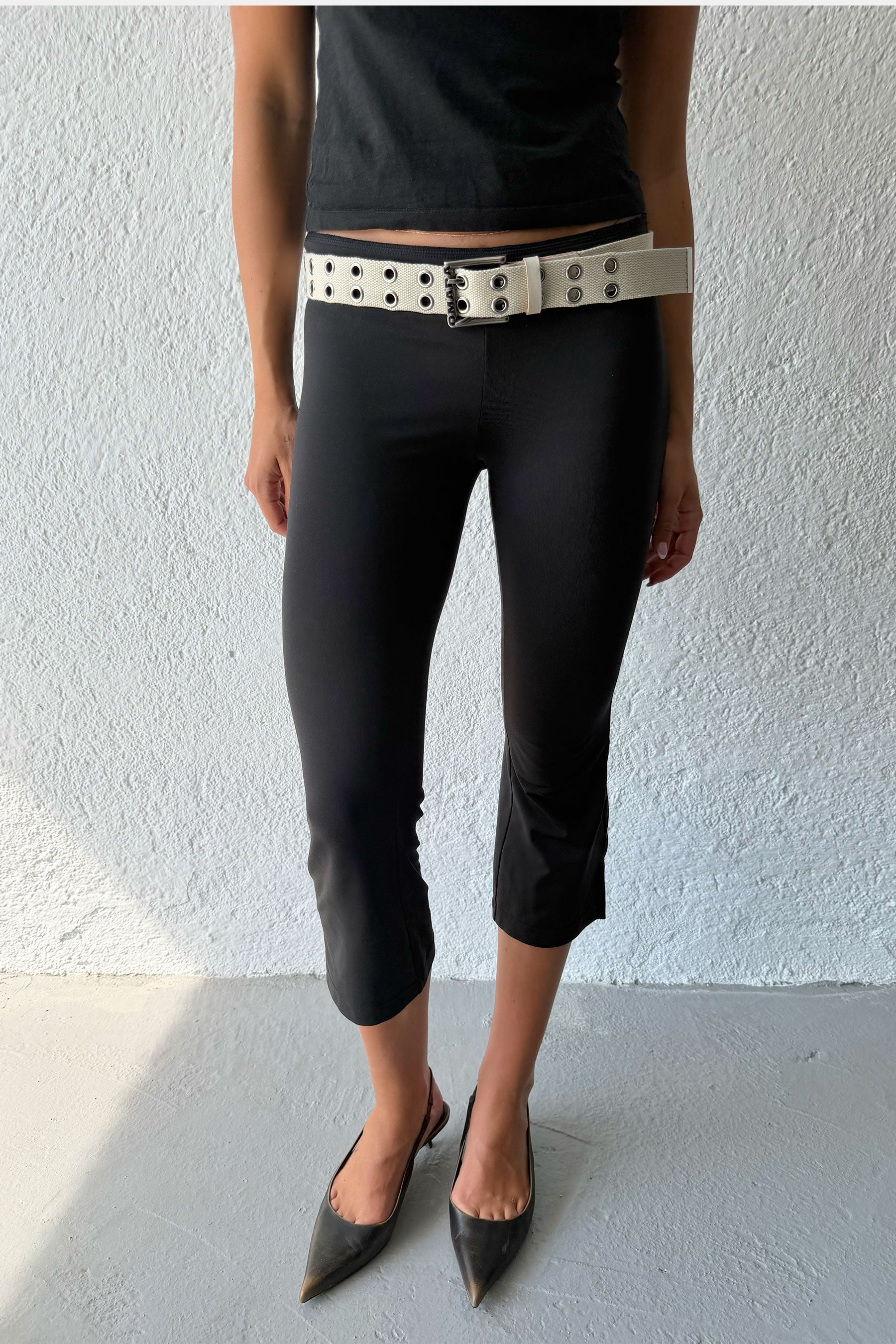 Cream Studded Belt
