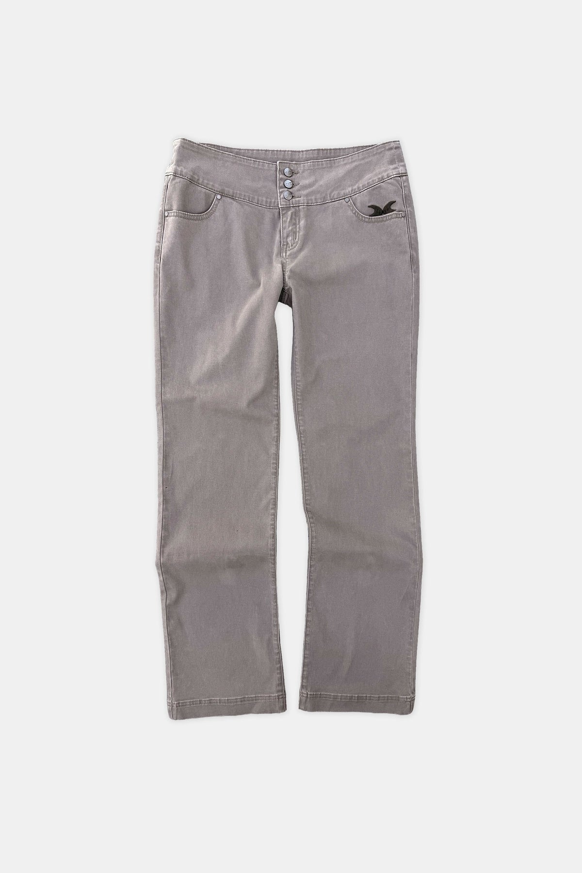 Low Rise Washed Brown Pants