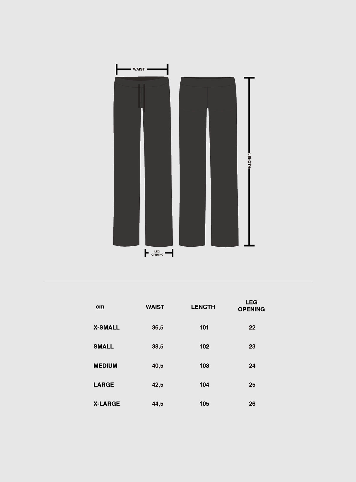 Size & fit guide: Relaxed Fit Striped Pants