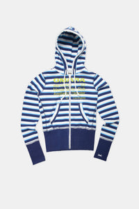Essential Blue Striped Hoodie