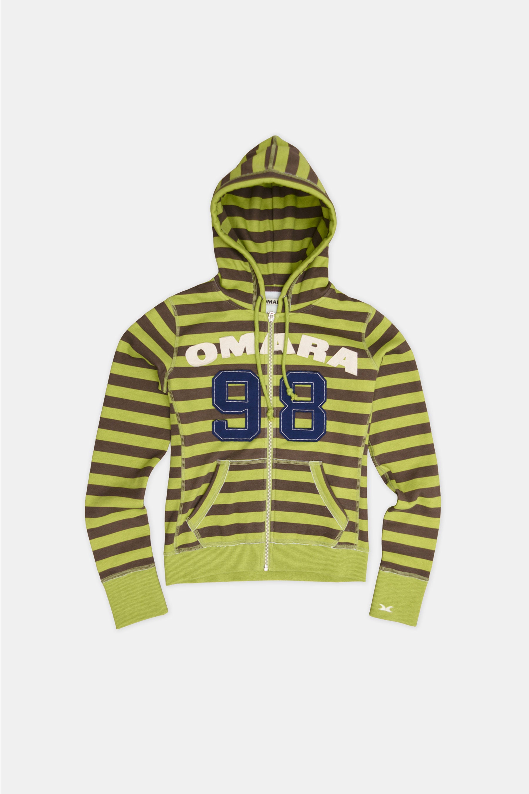 Essential Green Striped Hoodie