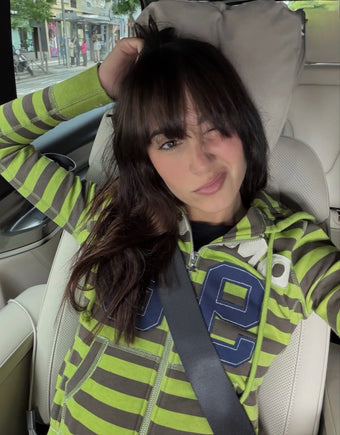 Essential Green Striped Hoodie